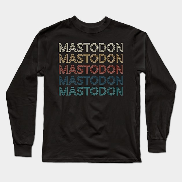 Personalized Mastodon Name Vintage Styles Christmas 70s 80s Long Sleeve T-Shirt by Gorilla Animal